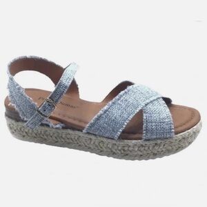 Stylish Blue Espadrille Sandals